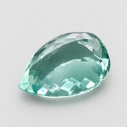 Akwamaryn 65,50 ct naturalny z Brazylii w kształcie gruszki certyfikowany