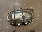 stara lampa porcelana + szkło do garażu piwnicy