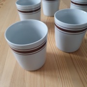 Kubki barowe Chodzież komplet 6 sztuk - vintage, PRL