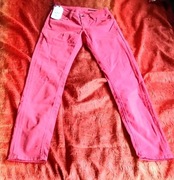 Teddy Smith 24 podium slim 7/8 vintage nowe czerwone spodnie z metką