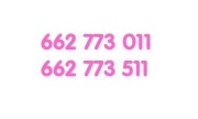 Złote numery para: 662 773 011 i 662 773 511