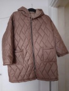 Pikowana kurtka o kroju oversize,   na sezon przejściowy roz 48