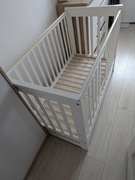 Łóżeczko drewniane dziecięce 127x67 cm