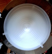 Duży mleczno-bialy plafon/lampa podsufitowa