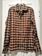 NOWA koszula męska długie rękawy flanelowa bawełna kratka M zimowa ciepła