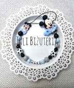 Broszka zawieszka do smoczka imieniem minnie myszka Miki tasiemka smoczek