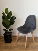 Zestaw 6 krzeseł tapicerowanych, drewniane nogi