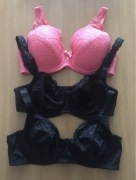 Biustonosz Esmara, 3 sztuki, rozm. 85C, Zestaw