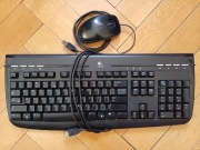 Używana mysz i klawiatura Logitech USB