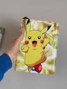 Żółty skórzany album na karty Pokemon dla dzieci 420 kart 