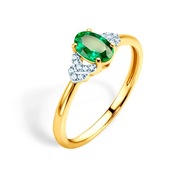 Pierścionek Savicki szmaragg diamenty