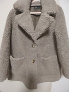 ZARA Prosty płaszcz Futerko