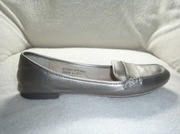 Baleriny,mokasynki NEXT roz.37,srebrne,szare