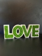 Drewniane Litery LOVE 3d Mech chrobotek finski. Prezent. Dekoracje wnętrz. 