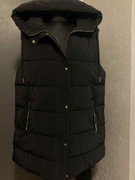 ZARA długa kamizelka kamizela pikowana kaptur mega oversize duża