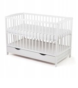 ŁÓŻECZKO DZIECIĘCE Z SZUFLADĄ ARCO + BARIERKA 120 X 60 + MARKOWY MATERAC