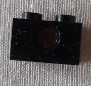 LEGO Belka 1x2 3700 370026 czarna z otworem