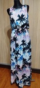 Cienka zwiewna sukienka maxi rozmiar 40
