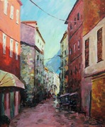 Pejzaż śródziemnomorski, pejzaż chorwacki oryginał