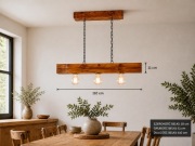 Lampa sufitowa rustykalna Sosna - OLD WOOD RETRO LS-2B-45   artistwood.pl