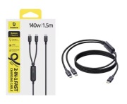 Baseus podwójny kabel USB C 140W 1,5 m