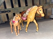 Koniki Barbie - mama ze źrebakiem i dwa konie księżniczek