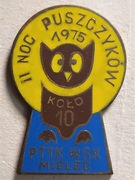 II NOC PUSZCZYKÓW 1975 WSK MIELEC - odznaka PTTK 