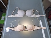 Różowy Stanik Biustonosz H&M Rozmiar 75A Koronka + Biustonosz Szary