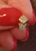 Złote kolczyki Apart z cyrkoniami