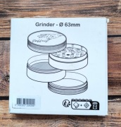 Duży Grinder Młynek do suszu, ziół 4 części | Ø 63 mm