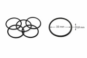 O-Ring uszczelka do zegarka. 33 x 0,8 mm. 5 sztuk. Nowe