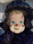 Lalka klaun kolekcjonerska z lat PRL-u 