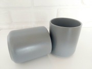 Zestaw 2 kubków ceramicznych Hidea 280 ml, szary kubek bez ucha