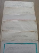 Solidarność Częstochowa 13 egz. dokumentów z lat 1980-81 drugi obieg bibuła