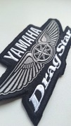 Naszywka motonaszywka yamaha drag star czarna srebrną nitka