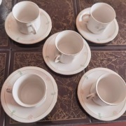 Stary Porcelanowy serwis kawowy 5szt