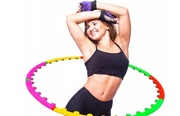 Hula hoop wielokolorowe składane z wypustkami