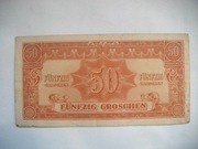 BANKNOT AUSTRIA 50 Groszy 1944 r.OKUPACJA ALIANCKA 