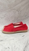 Nowe Buty damskie Baleriny Espadryle zamszowe czerwone r.39