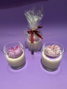 Świeczka sojowa ręcznie wykonana  serce waniliowe 