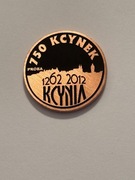 Kcynia. Moneta kolekcjonerska fi 25 mm. Miedź patyna. Gyges