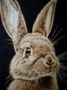 Obraz Wypalany w Drewnie KRÓLIK – Pirografia Handmade