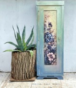 Szafa/bieliźniarka Vintage rustykalna niebieska shabby chic