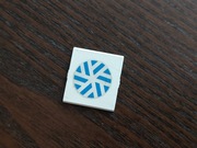 Lego element, szyba 4448pb06 do Technic Arctic Rescue Base 8680 z lat 80