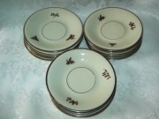 PORCELANOWY SPODEK, SALATERKA - KPM DANIA- ROŚLINY, ZWIERZĘTA, PTAKI