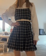 Sukienka rozkloszowana z kratkę