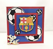 Kartka urodzinowa FC BARCELONA Kartka na urodziny ręcznie robiona