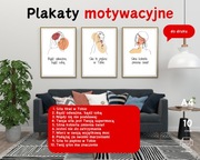 Plakaty motywacyjne na ścianę Line ART do biura A4 do druku
