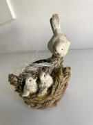 PTAKI Starocie: figurka dekoracja świecznik - Ptaszki na gałęzi - VINTAGE