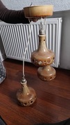 Lampa wisząca TYKWA potrójna Mirostowice PRL retro vintage